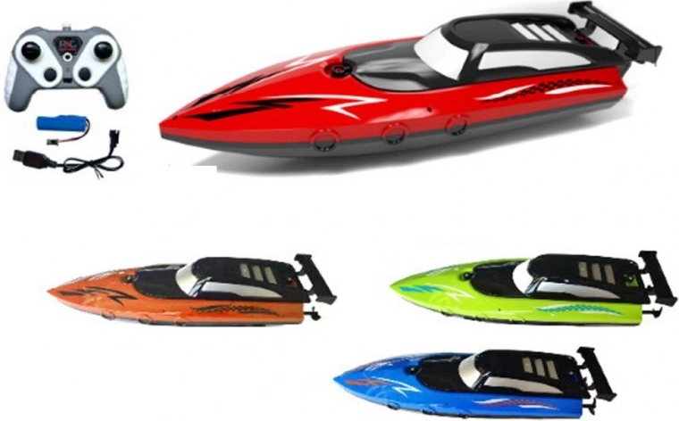 Barca a Motore R/C con caricatore USB - colori vari