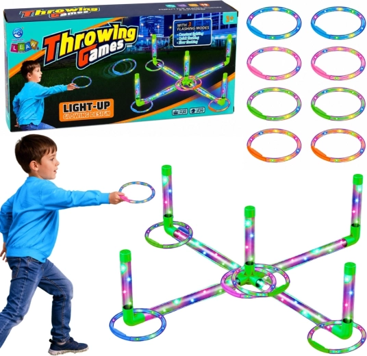 Gioco per bambini Ringo con illuminazione LED – lancio degli anelli sul bersaglio