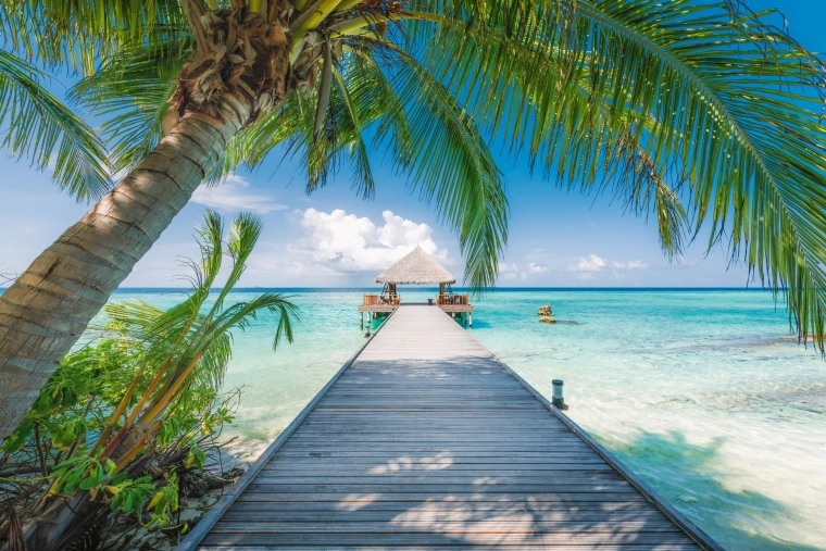 Puzzle spiaggia da sogno alle Maldive con 4000 pezzi