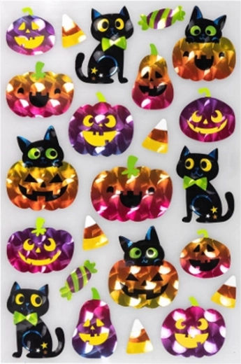 Adesivi metallici colorati Halloween - 1 pezzo