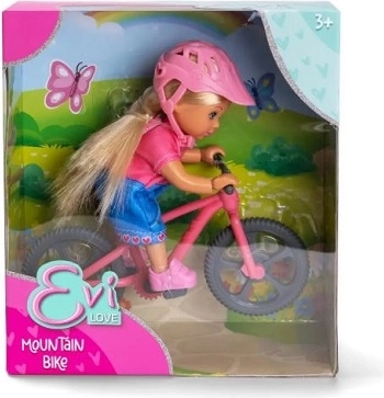 Bambola Evi Love sulla mountain bike