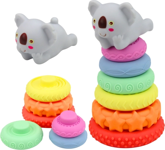 Piramide impilabile con koala per la motricità fine