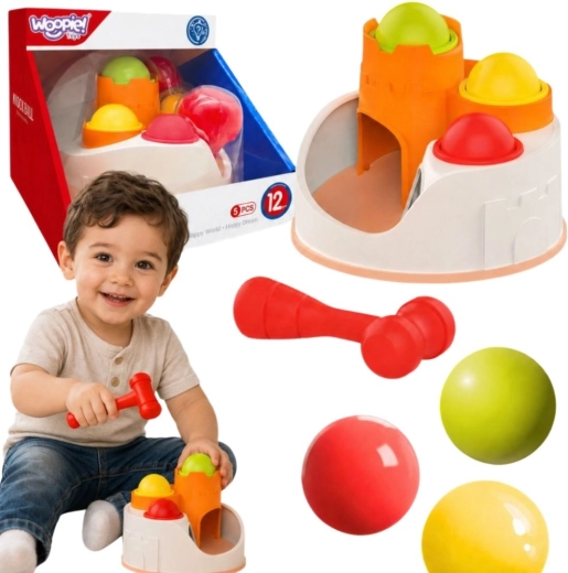 Gioco WOOPIE con palline da martellare e martelletto per bambini dai 12 mesi
