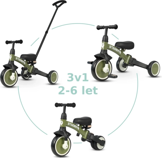 Triciclo QPLAY Stager 3in1 verde
