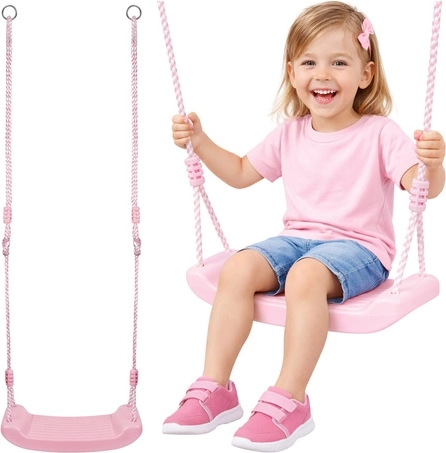 Altalena in plastica per bambini KRUZZEL rosa