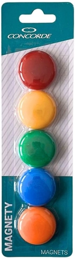 Magneti colorati CONCORDE 35 mm, 5 pz