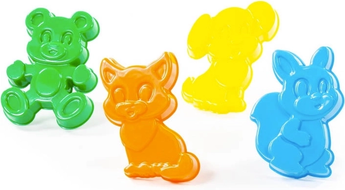 Set di formine per sabbia a forma di animaletti 4 pz