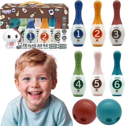 Birilli colorati per bambini con numeri WOOPIE