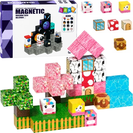 Cubetti magnetici da costruzione unicorni 3D – 50 pezzi