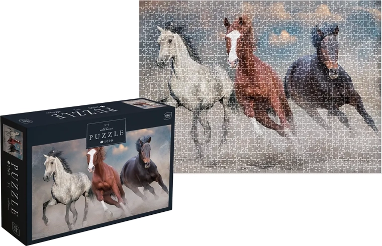 Puzzle Wild Horses: Tre cavalli selvaggi 1000 pezzi