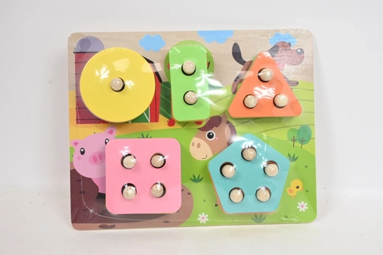 Gioco a incastro in legno con forme geometriche SmilyPlay
