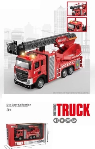 Autopompa dei vigili del fuoco in metallo con luce e suono