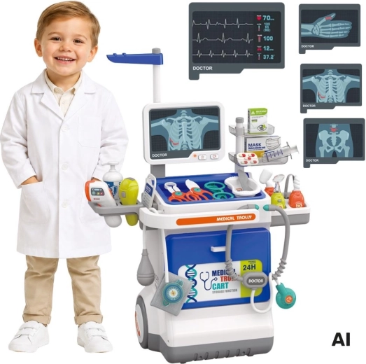 Woopie carrello medico interattivo con radiografia - 1 pezzo