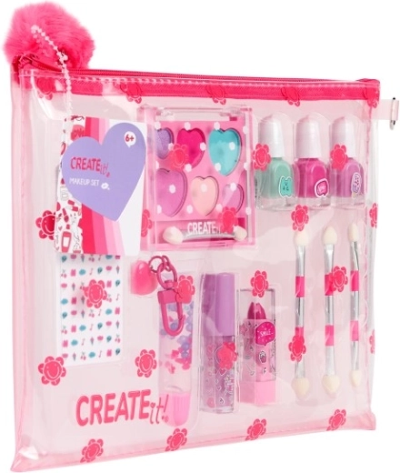 Pratica pochette trasparente con fiori