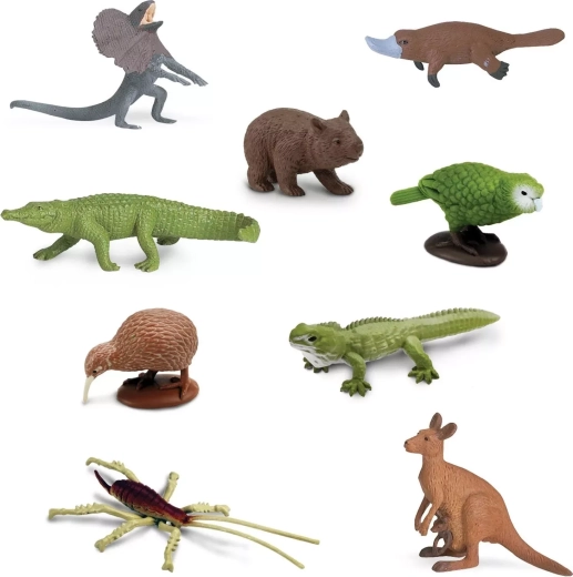 9 mini-figure realistiche di animali australiani