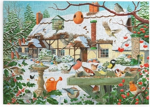 House of Puzzles Alimentazione invernale degli uccellini, puzzle da 500 pezzi grandi