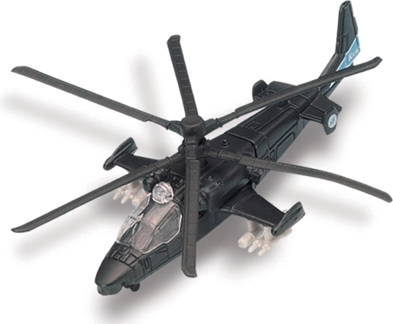 Maisto Fresh Metal Tailwinds KA-52 Alligator modello di aeromobile nero opaco