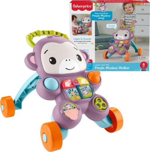 Girello interattivo Fisher-Price con scimmietta viola