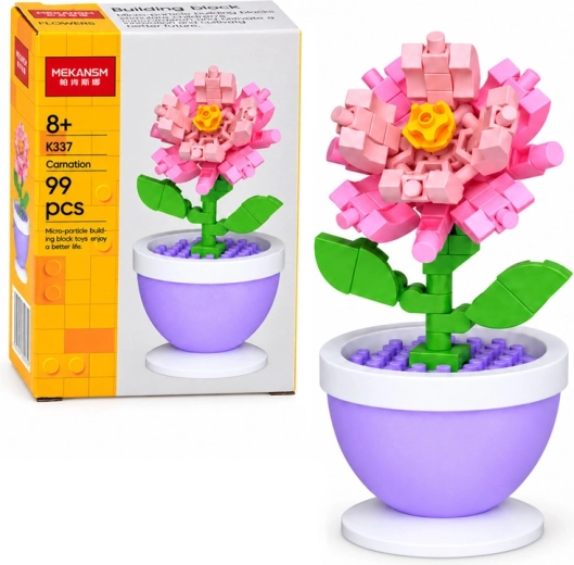 Kit di costruzione mini garofano in vaso - 1 pezzo