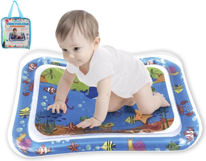 Tappetino ad acqua gonfiabile con animaletti marini 65 × 48 cm con pompetta