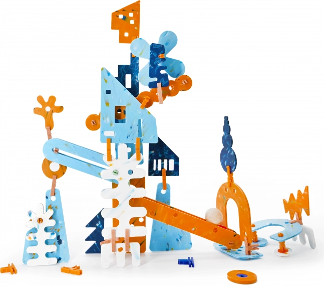 Pista per biglie in plastica