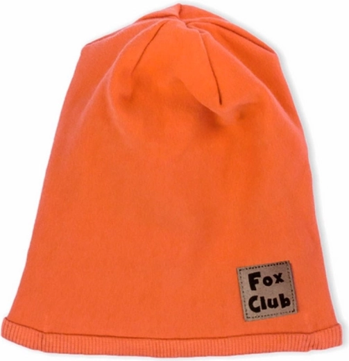Cappellino neonato in cotone Nicol Fox Club arancione