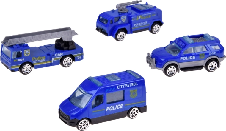 Quattro veicoli della polizia per un gioco d