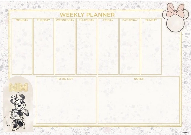 Tappetino planner settimanale Minnie (A4)