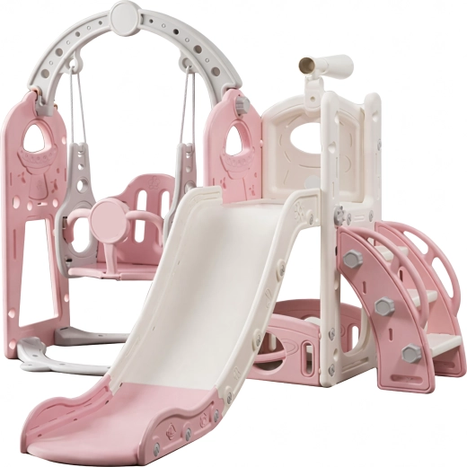 Scivolo per bambini autoportante con scala e altalena