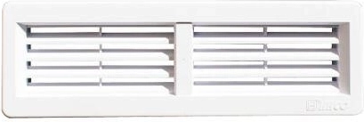 Griglia di ventilazione 220 × 55 mm bianca