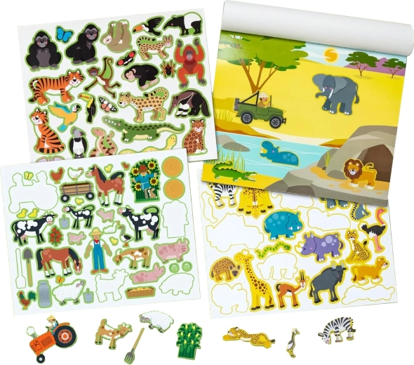 Adesivi riutilizzabili Animali e ambienti Melissa & Doug