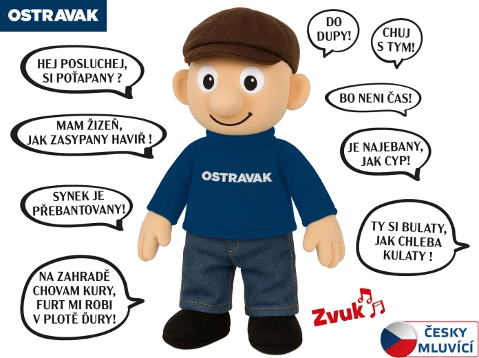 Pupazzo di peluche parlante Ostravak 32 cm