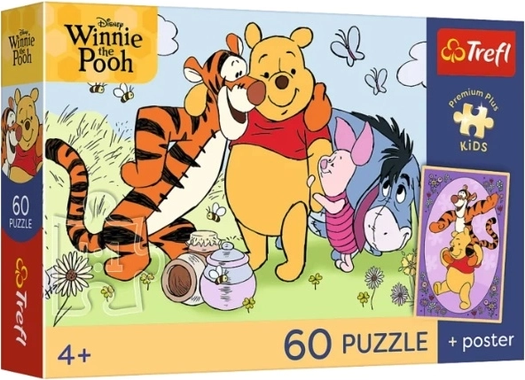 Puzzle per bambini PremPlus Kids Kubuś Uśmiech i miód 60 pezzi