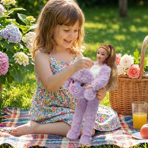 Grazioso costume da pecorella viola