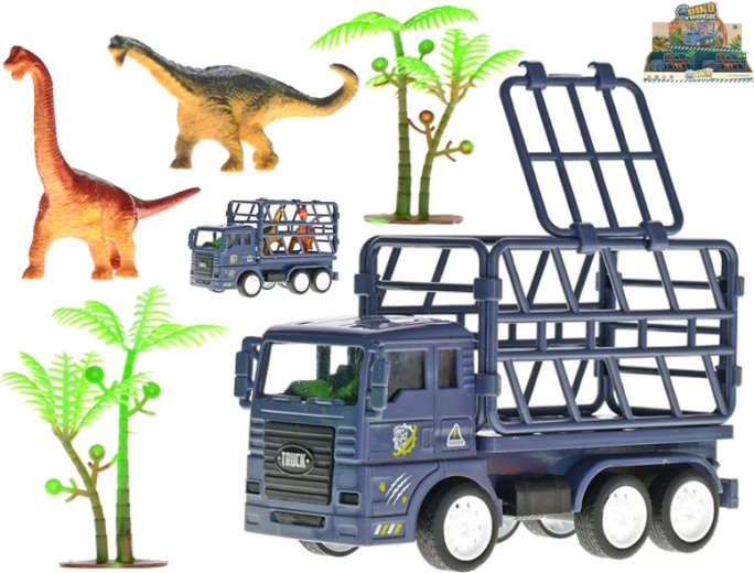 Camion 14 cm a retrocarica con dinosauri