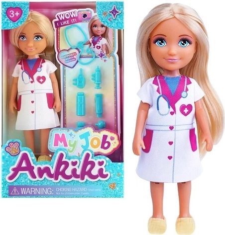 Bambola dottoressa con accessori medici