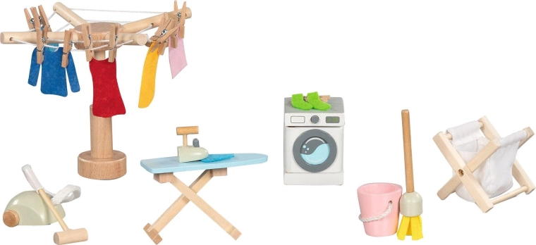 Set ricco per giocare a lavare e riordinare