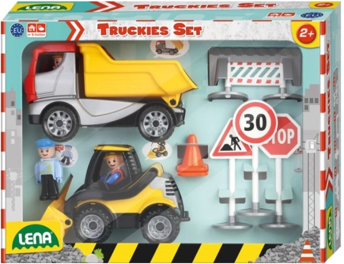 Set da costruzione LENA Truckies in scatola