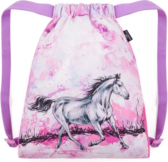 Sacchetto Bagmaster per merenda e ginnastica con motivo cavalli