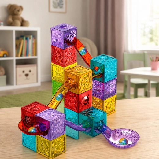 Elementi trasparenti colorati che stimolano la creatività