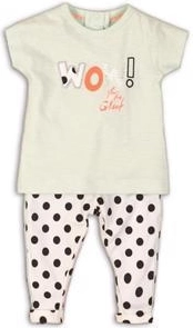 Set bambino a due pezzi Dirkje joyful wow bianco-menta