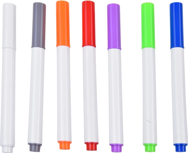 7 pennarelli colorati + supporto stabile