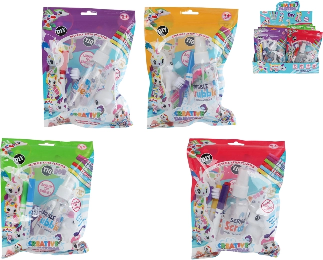 Set da colorare di animali con pennarelli lavabili (6 pz)