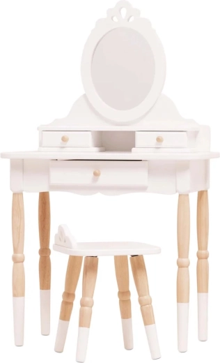Toeletta in legno per bambini con specchio e sgabello Le Toy Van