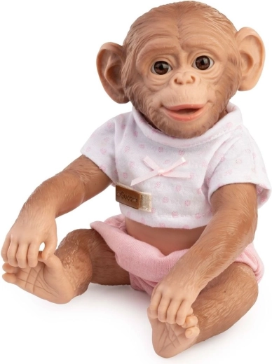 Scimmietta neonata realistica Guca Reborn con corpo interamente in vinile, 25 cm