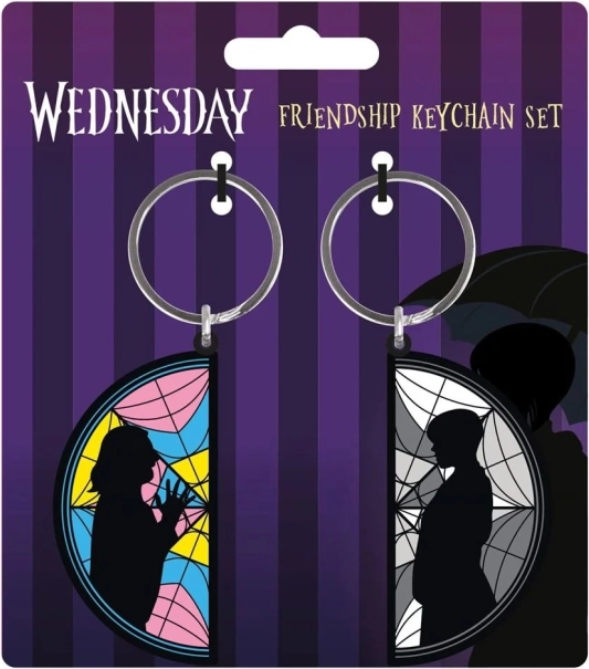 Set di due portachiavi Wednesday e Enid