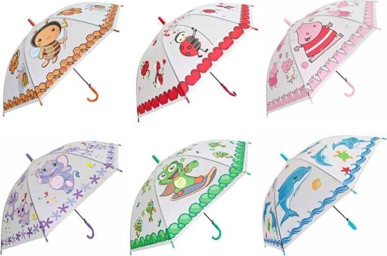 Ombrello per bambini con motivi colorati