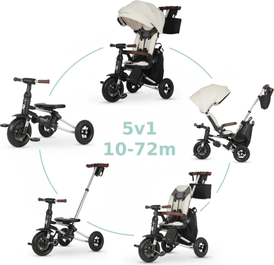 Triciclo Qplay Nova Deluxe 5in1 beige