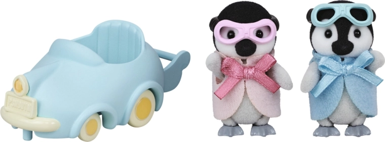 Gemelli pinguino con carrellino