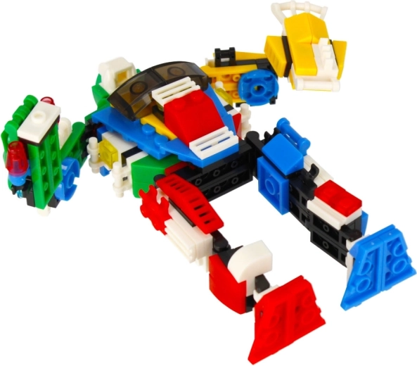 Costruzione creativa con pezzi colorati